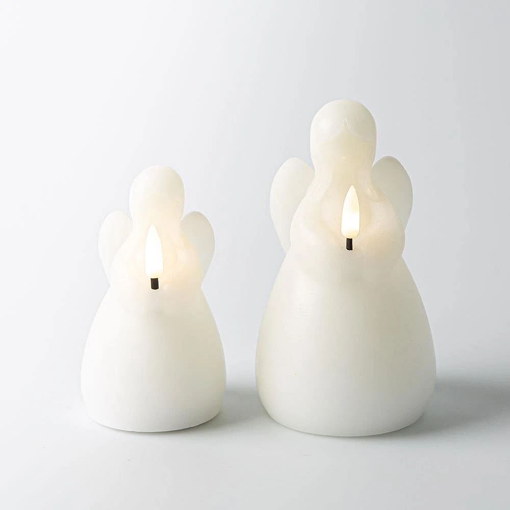 KSP Christmas Delight 'Angel' LED Wax Candle 11.5cm (White)