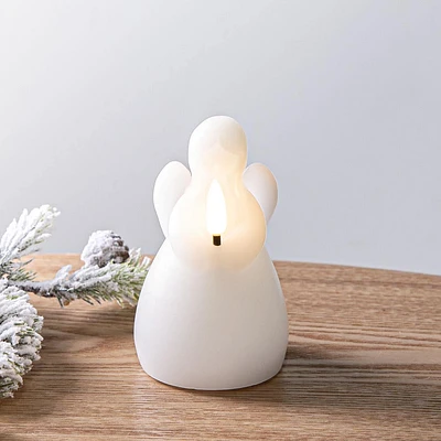 KSP Christmas Delight 'Angel' LED Wax Candle 11.5cm (White)