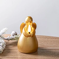 KSP Christmas Delight 'Angel' LED Wax Candle 11.5cm (Gold)