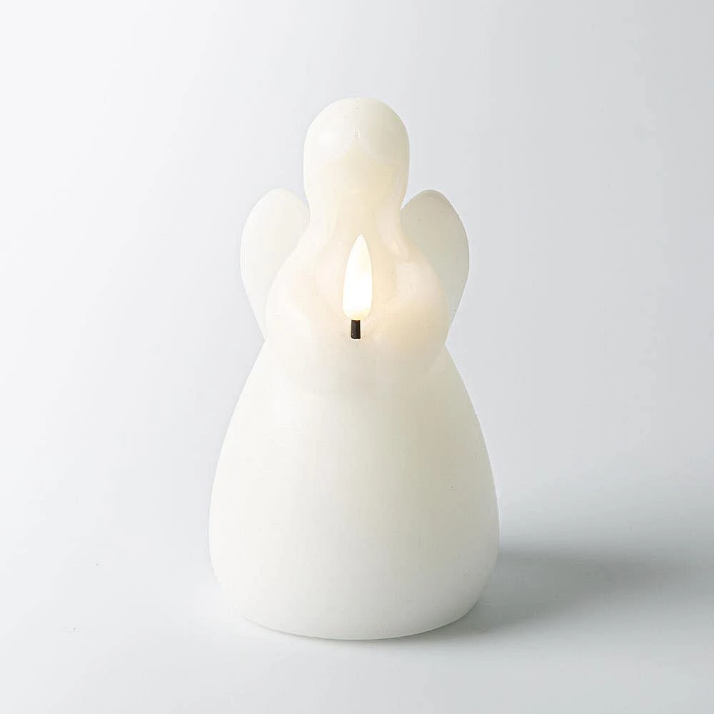 KSP Christmas Delight 'Angel' LED Wax Candle 14.6cm (White)