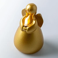 KSP Christmas Delight 'Angel' LED Wax Candle 14.6cm (Gold)