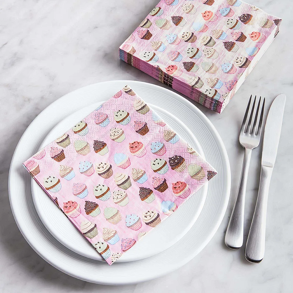 Harman 3-Ply 'Cupcake' Paper Napkin (Pink)