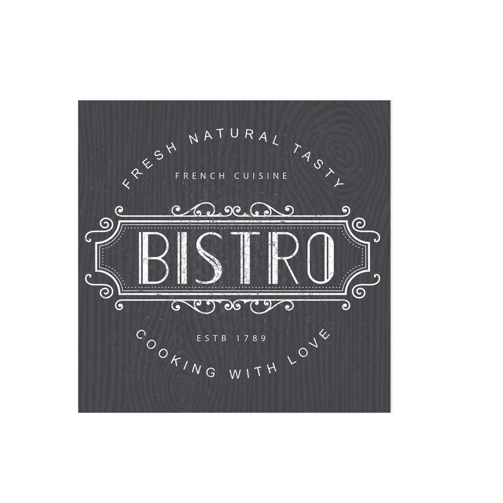 Harman 3-Ply 'French Cuisine Bistro' Paper Napkin (Black)