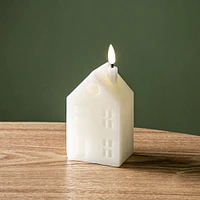 KSP Christmas Delight 'House' LED Wax Candle 11cm (White)