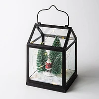 KSP Christmas Glow 'Santa with Tree' LED Lantern (Black)