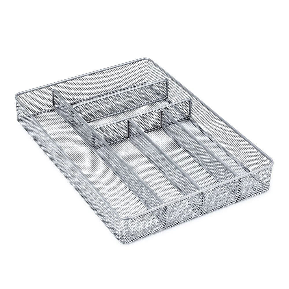KSP Mesh Cutlery Tray - Large (Silver) 40.5 x 28 x 5 cm