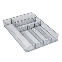 KSP Mesh Cutlery Tray - Large (Silver) 40.5 x 28 x 5 cm