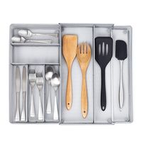KSP Mesh Expandable Cutlery Tray (Silver) 28/47 x 40.5 x 5 cm