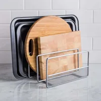 KSP Mesh Divided Pan-Board Rack (Silver) 25.5 x 22 x 13 cm