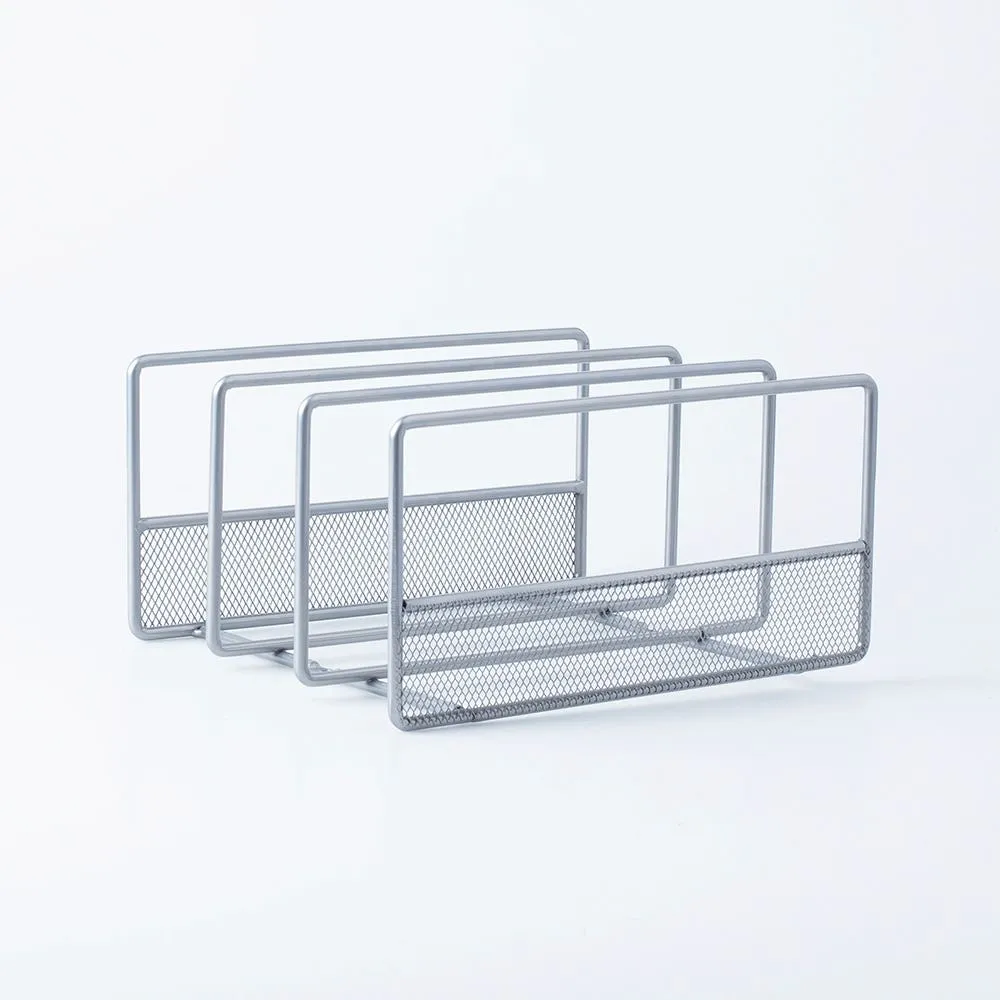 KSP Mesh Divided Pan-Board Rack (Silver) 25.5 x 22 x 13 cm