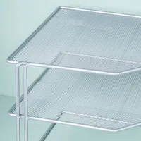 KSP Mesh Corner Shelf 2-Tier (Silver) 23 x 23 x 21.5 cm