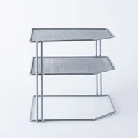 KSP Mesh Corner Shelf 2-Tier (Silver) 23 x 23 x 21.5 cm