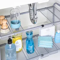 KSP Space Logic Expandable Under Sink Shelf (Silver) 35/69 x 29 x 37cm