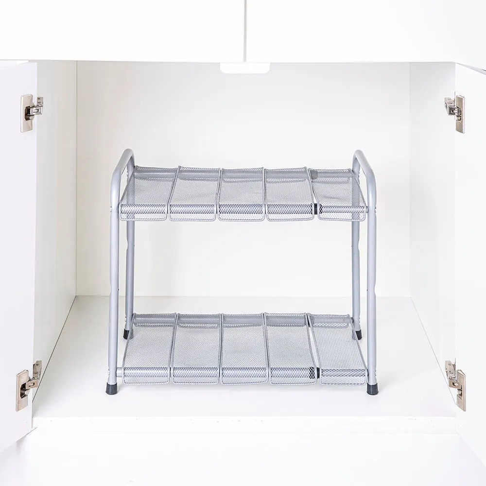 KSP Space Logic Expandable Under Sink Shelf (Silver) 35/69 x 29 x 37cm