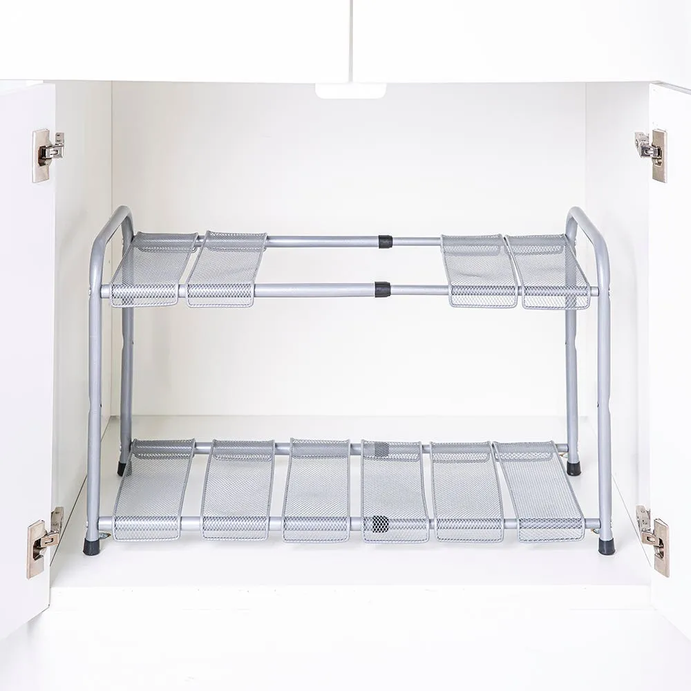 KSP Space Logic Expandable Under Sink Shelf (Silver) 35/69 x 29 x 37cm