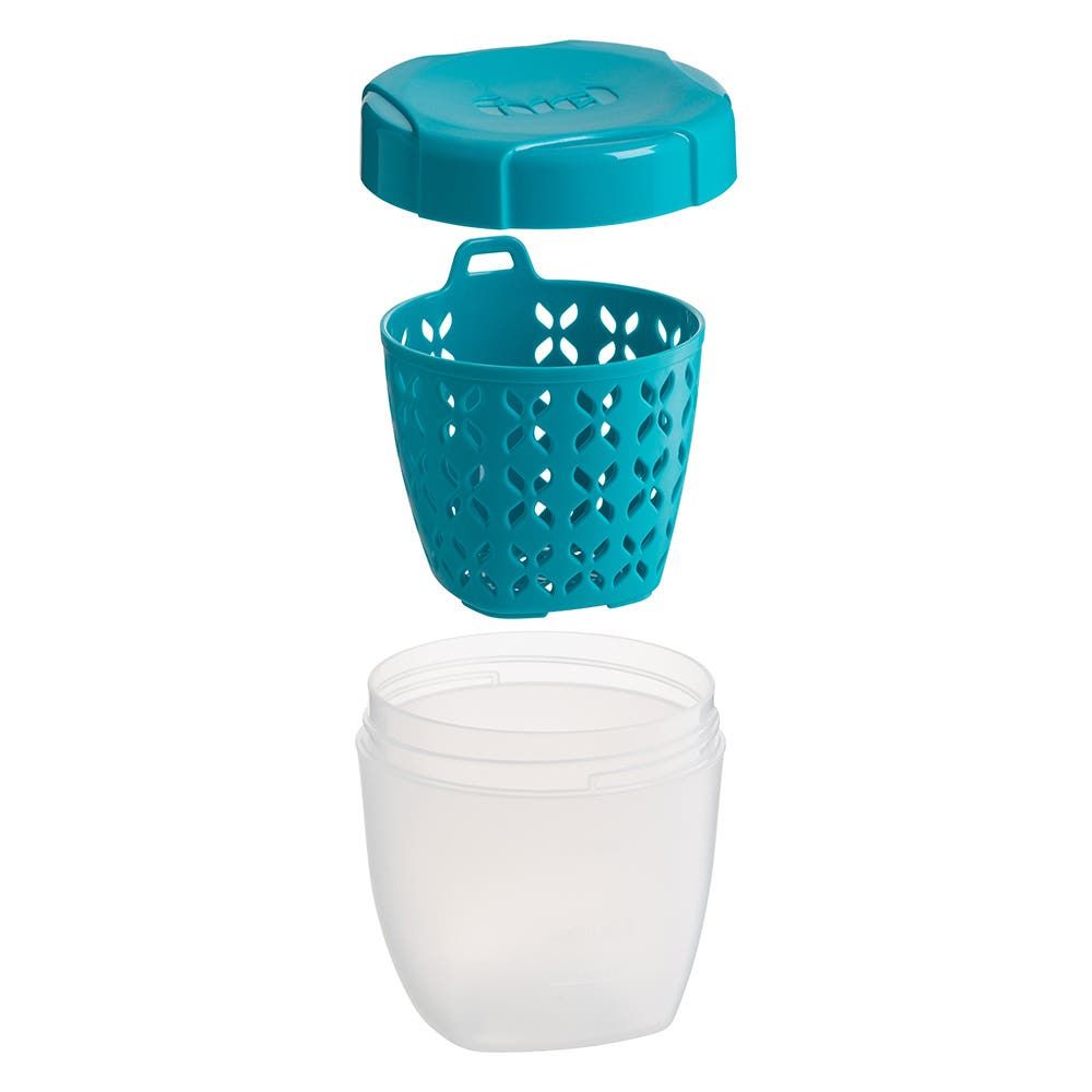 Fuel Breakfast Solution Fruit Basket with Strainer (Blue/White)