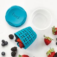 Fuel Breakfast Solution Fruit Basket with Strainer (Blue/White)