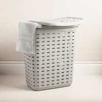Sterilite Weave Plastic Laundry Hamper (Grey)