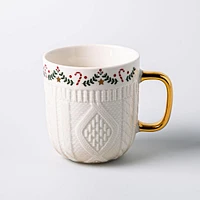 KSP Sweater Knit 'Garland' Ceramic Mug 340ml (Multi Colour)