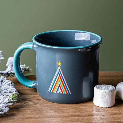 KSP Christmas Camper Mug 'Rainbow Tree' Ceramic Mug