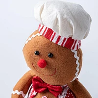 KSP Christmas Gingerbread 'Chef' Seated Fabric Figurine 10"