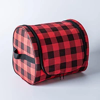 KSP Christmas Soft Storage 'Buffalo Check' Fabric Lights Bag