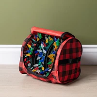 KSP Christmas Soft Storage 'Buffalo Check' Fabric Lights Bag