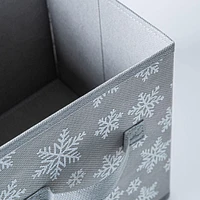 KSP Christmas Soft Storage 'Snowflakes' Fabric Box with Lid