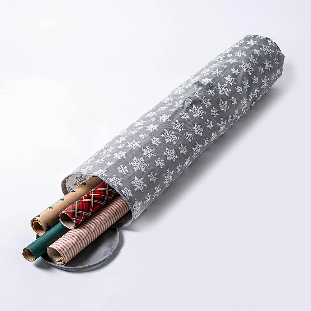 KSP Christmas Soft Storage 'Snowflakes' Fabric Gift Wrap Bag