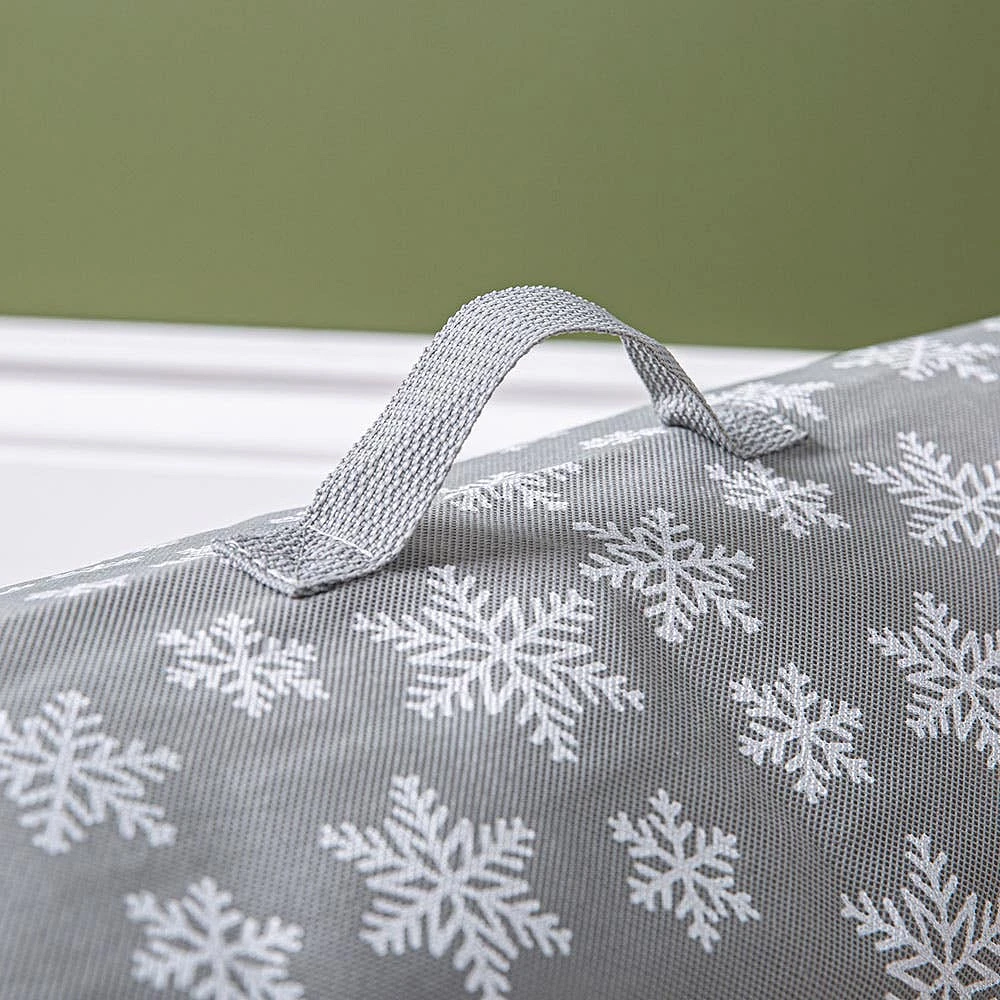 KSP Christmas Soft Storage 'Snowflakes' Fabric Gift Wrap Bag