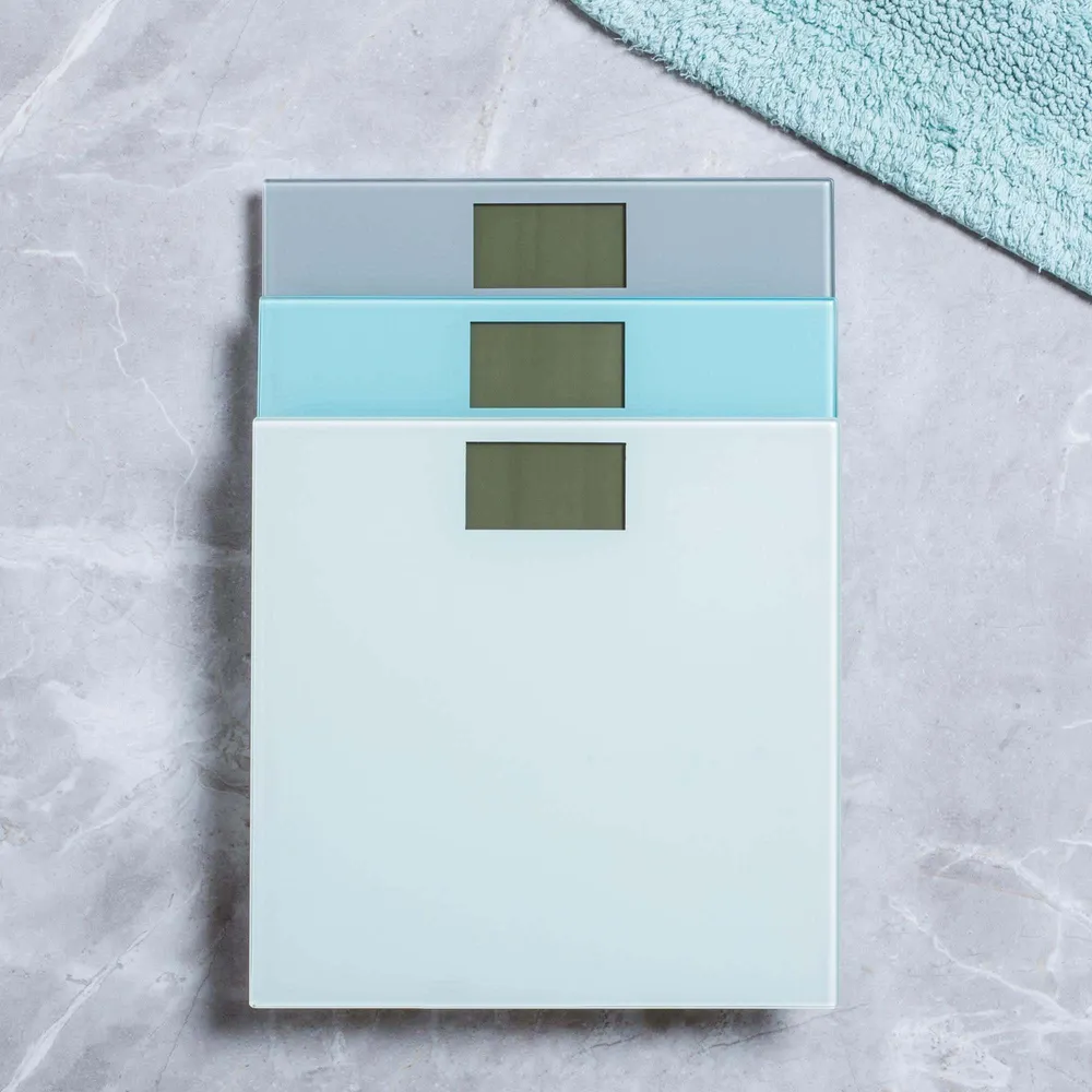 KSP Personal Glass Digital Bathroom Scale (White)