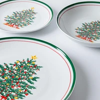 KSP Christmas Noel 'Evergreen' Porcelain Dinnerware Set - Set of 12