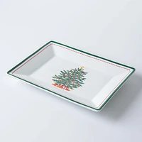 KSP Christmas Noel 'Evergreen' Porcelain Platter 29.5x23cm - Large