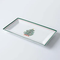 KSP Christmas Noel 'Evergreen' Porcelain Platter 30.5x16.7cm - Small