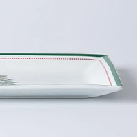 KSP Christmas Noel 'Evergreen' Porcelain Platter 30.5x16.7cm - Small