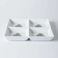 KSP Christmas Noel 'Evergreen' Porcelain Sectional Platter 29.1cm