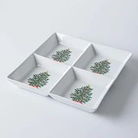 KSP Christmas Noel 'Evergreen' Porcelain Sectional Platter 29.1cm