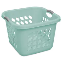 Sterilite Bushel Ultra Plastic Laundry Basket Square 1.5 bushel (Aqua)