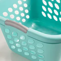 Sterilite Bushel Ultra Plastic Laundry Basket Square 1.5 bushel (Aqua)