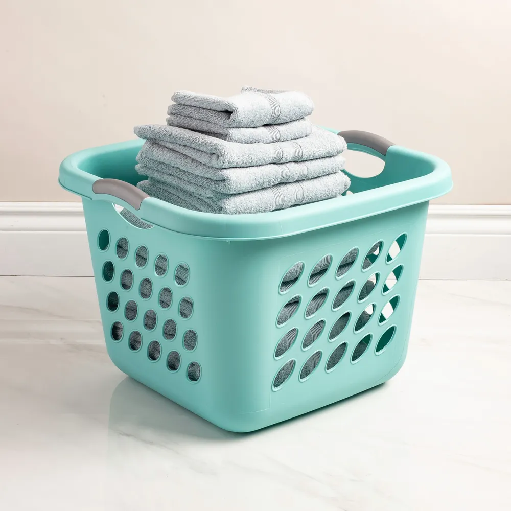Sterilite Bushel Ultra Plastic Laundry Basket Square 1.5 bushel (Aqua)