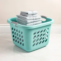 Sterilite Bushel Ultra Plastic Laundry Basket Square 1.5 bushel (Aqua)