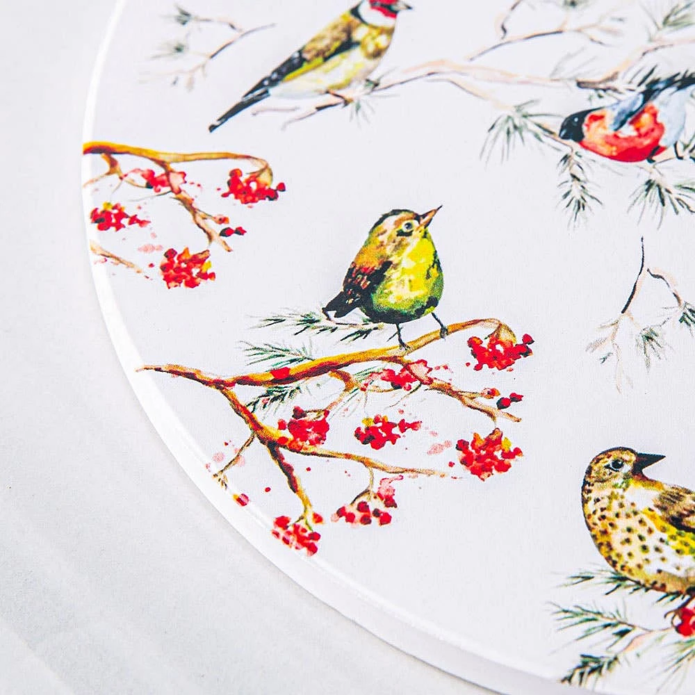 KSP Ceramica 'Oiseaux' Printed Ceramic Trivet (Multi Colour)