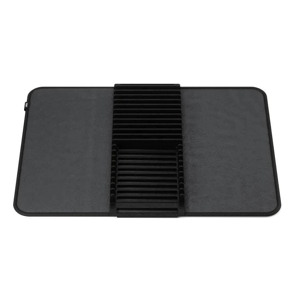 Umbra Udry Microfibre Drying Mat with Rack - Black (24x18")