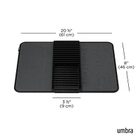 Umbra Udry Microfibre Drying Mat with Rack - Black (24x18")