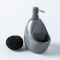 Umbra Joey Ceramic Soap Pump with Scrubber (Charcoal)