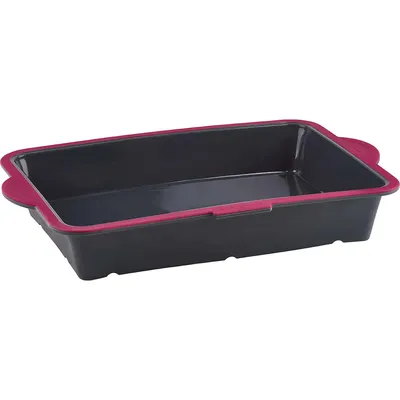 Trudeau Structure Silicone Oblong Cake Pan (Fuchsia/Grey)