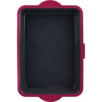 Trudeau Structure Silicone Oblong Cake Pan (Fuchsia/Grey)