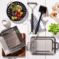 KSP Epicure Bbq Cleaning Brush Spiral Mesh (Black/Stainless Steel)