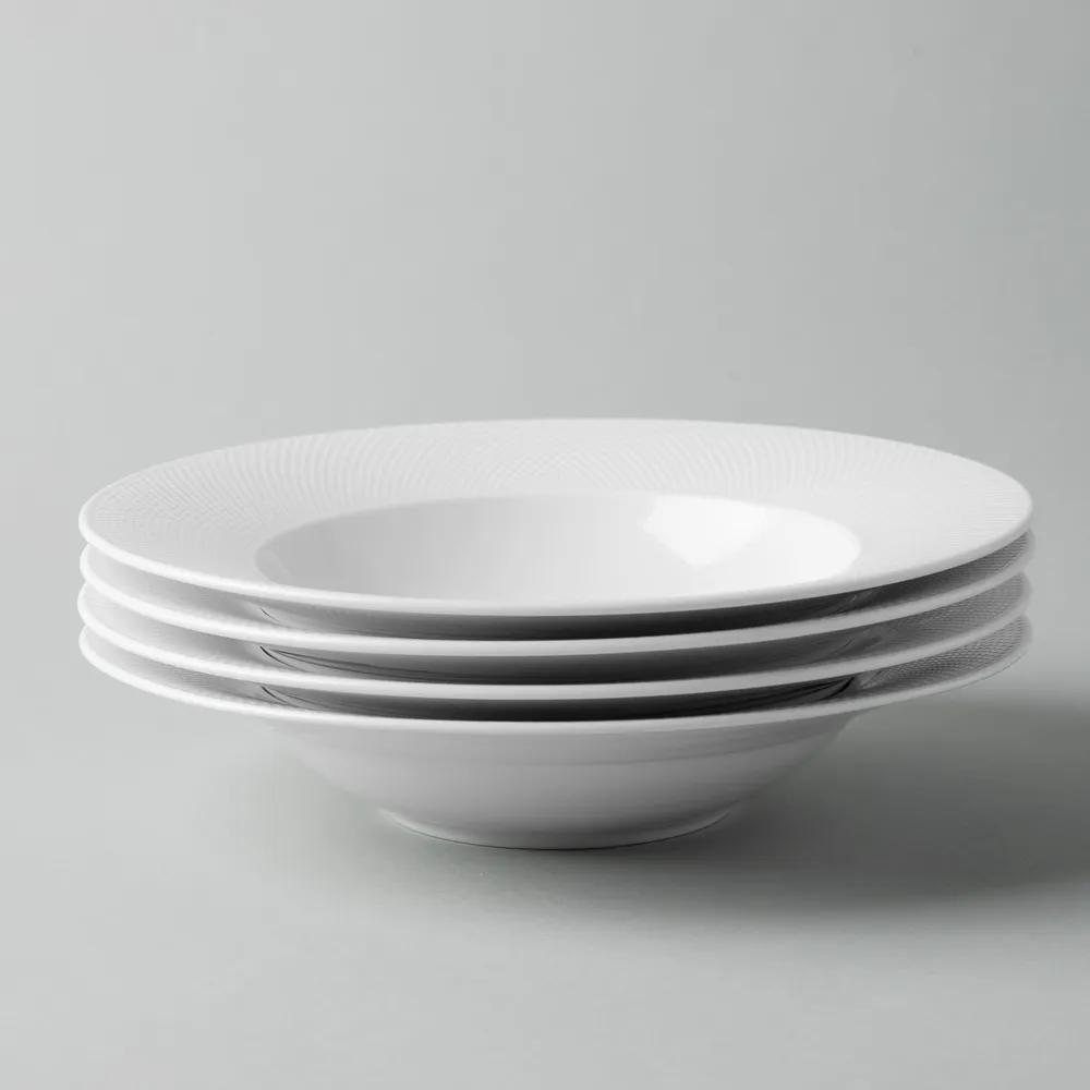 KSP A La Carte 'Diamond' Porcelain Soup- Pasta Plate