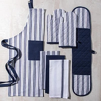 KSP Classic Stripe 100% Cotton Apron (Navy)